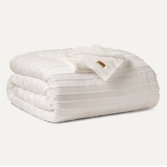 UGG Devon Textured Comforter in Bright White - Picture 1 of 7